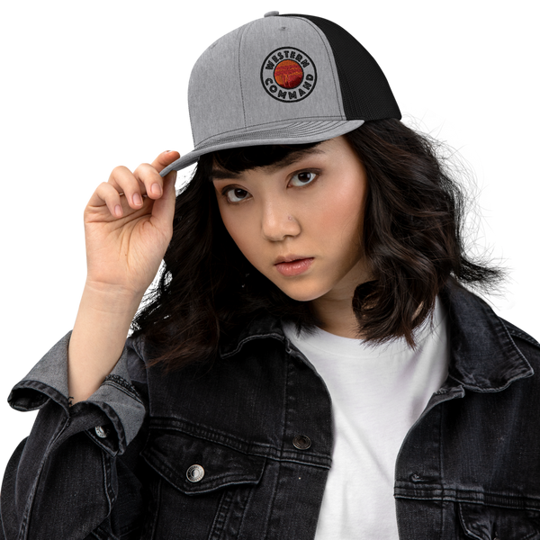 Gray Western Trucker Hat
