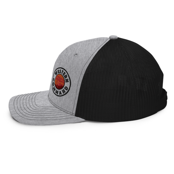 Gray Western Trucker Hat